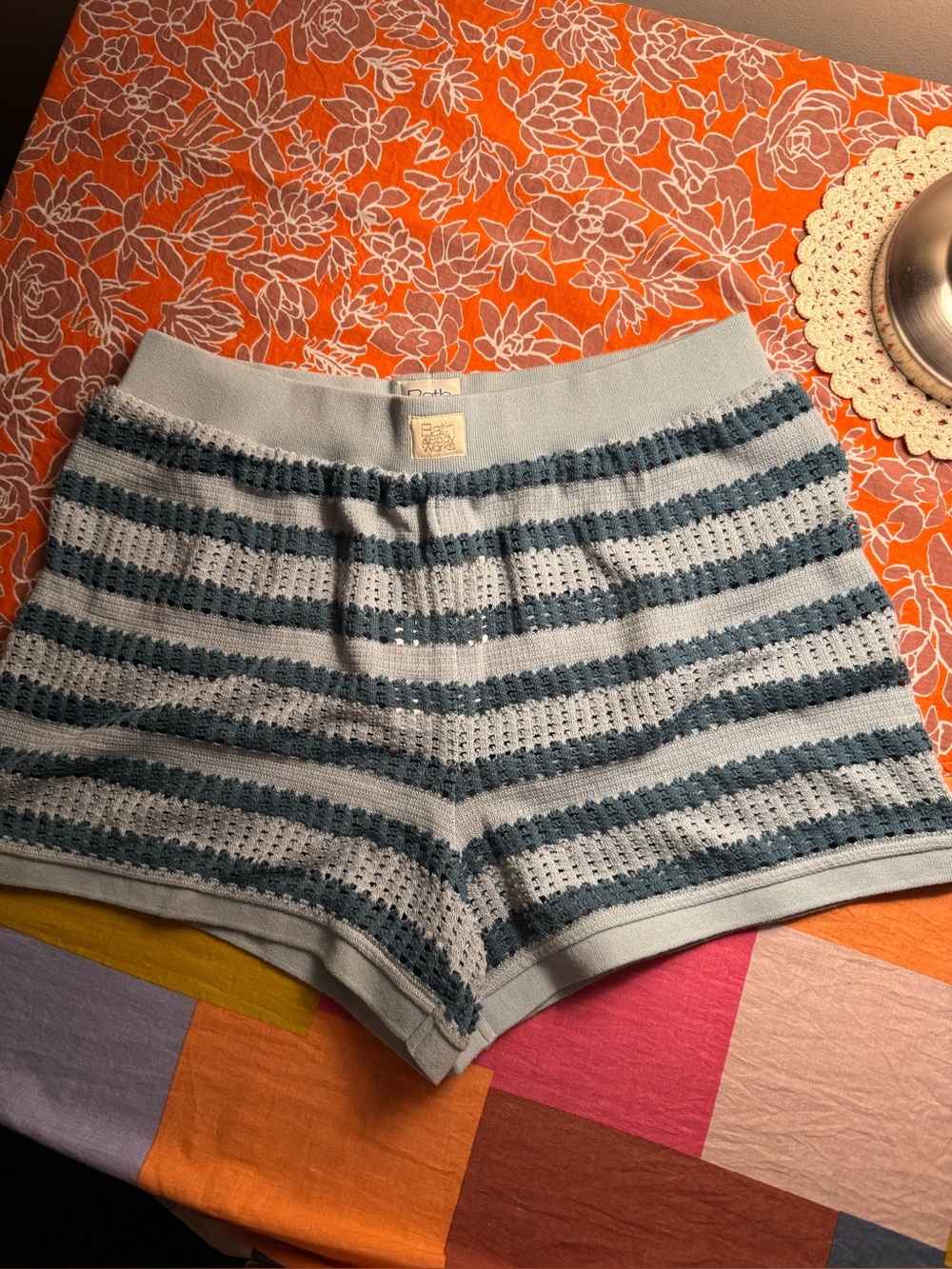 Bath & Body Works Blue Crochet Shorts - NWT -Size Medium